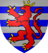 D'argent au lion de gueules, armé, lampassé et couronné d'or